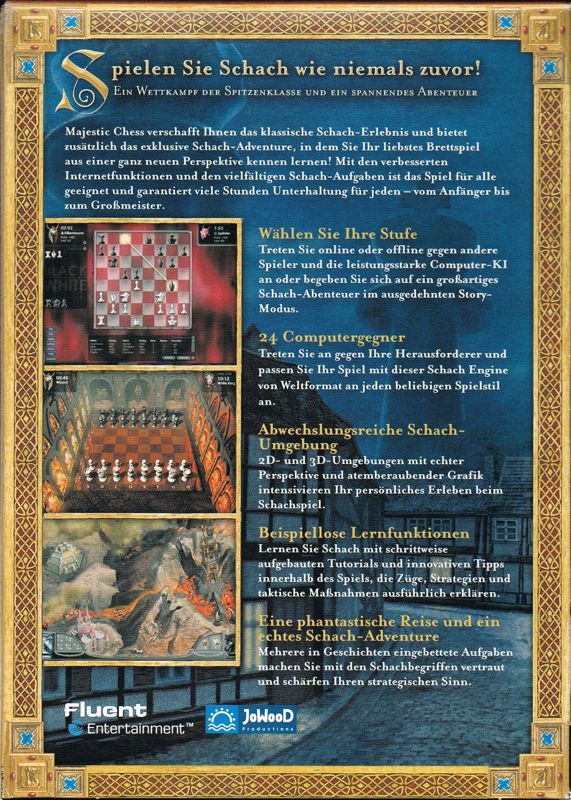 Back Cover for Hoyle Majestic Chess (Windows)