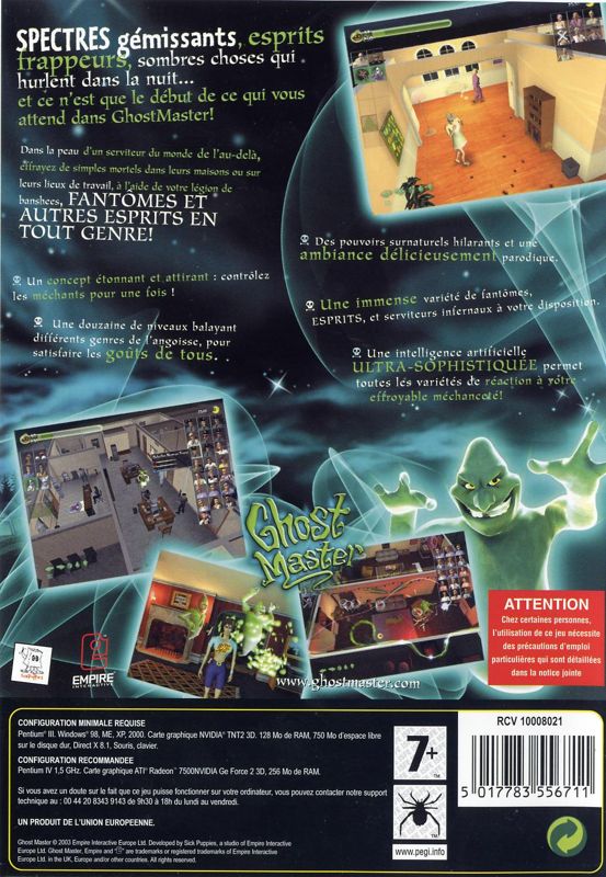 Back Cover for Ghost Master (Windows)
