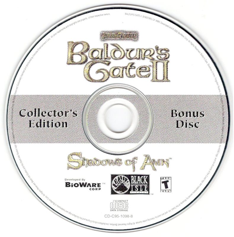 Media for Baldur's Gate II: Shadows of Amn (Collector's Edition) (Windows): Bonus Disc