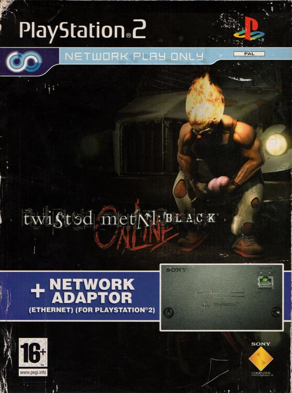 Front Cover for Twisted Metal: Black Online (PlayStation 2) (Boxed with Network Adaptor)
