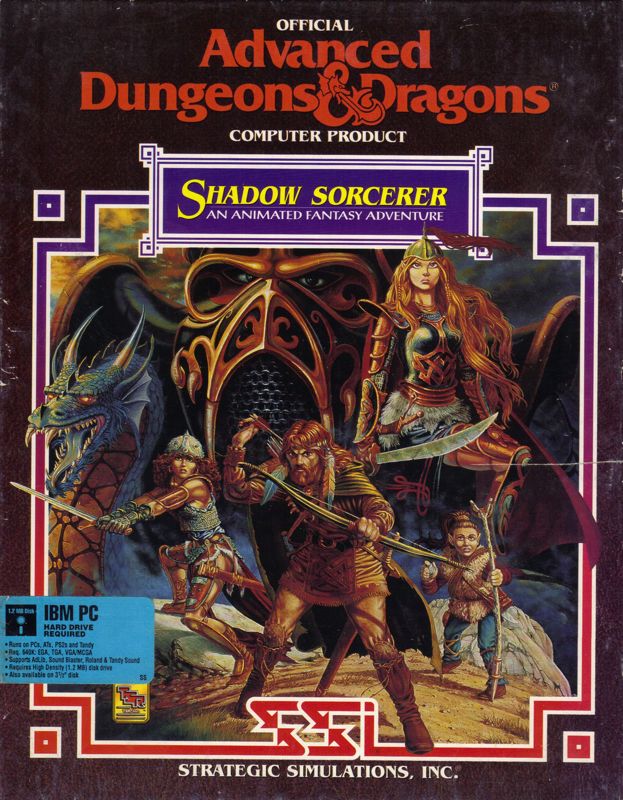 Front Cover for Shadow Sorcerer (DOS) (5.25 Version)