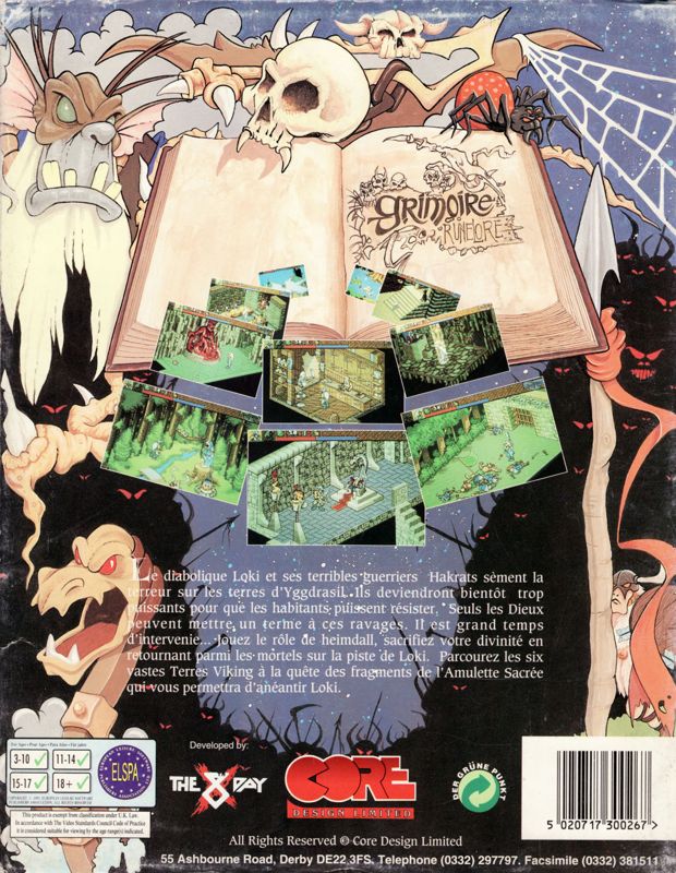 Back Cover for Heimdall 2: Into the Hall of Worlds (DOS)