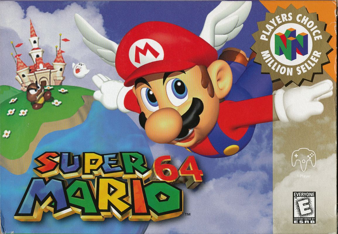 Front Cover for Super Mario 64 (Nintendo 64) (Players Choice Million Seller release)