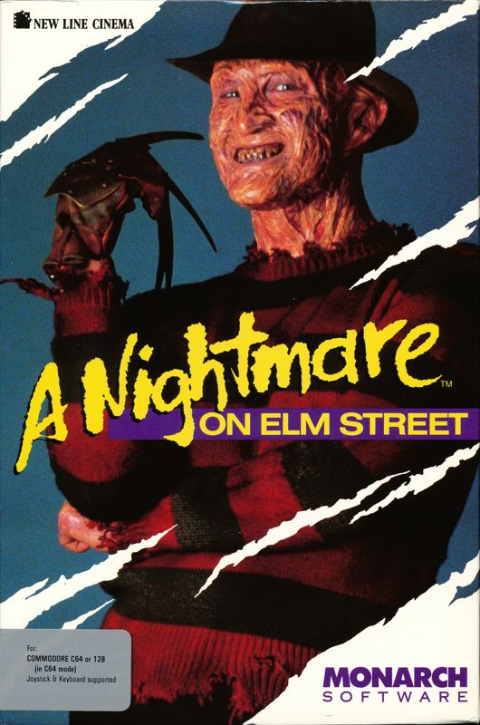 Front Cover for A Nightmare on Elm Street (Commodore 64)