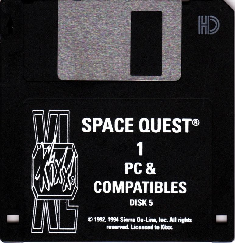 Media for Space Quest I: Roger Wilco in the Sarien Encounter (DOS) (KIXX XL release (3.5" Floppy Disk version)): Disk 4/4