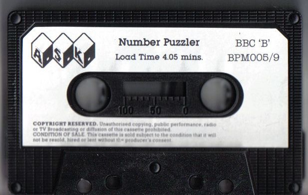 Media for Number Puzzler (BBC Micro)