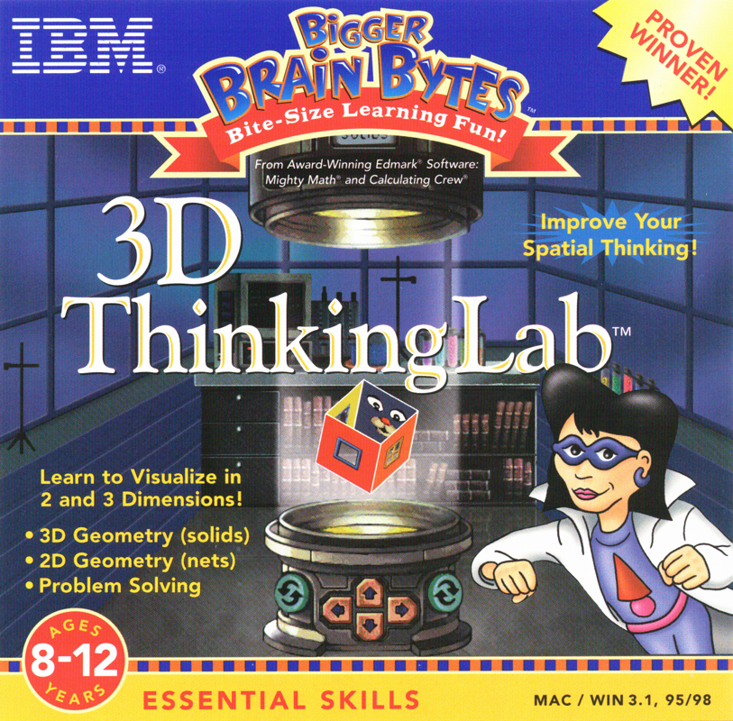 Front Cover for 3D Thinking Lab (Macintosh and Windows 16-bit)