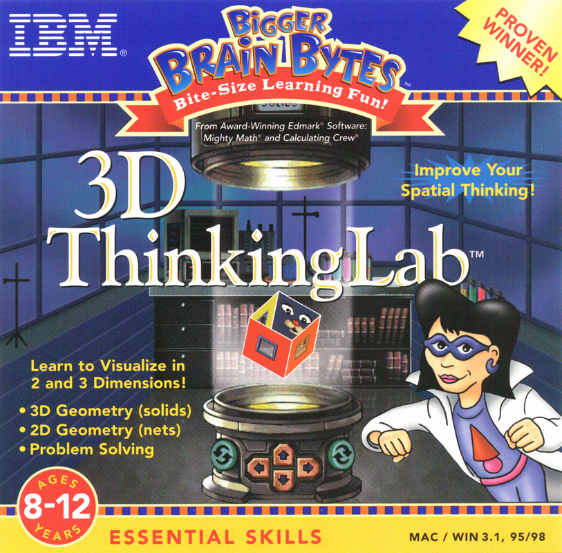 Front Cover for 3D Thinking Lab (Macintosh and Windows 3.x)