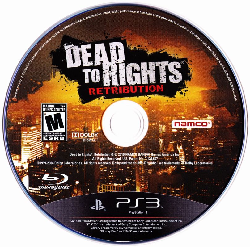 Media for Dead to Rights: Retribution (PlayStation 3)