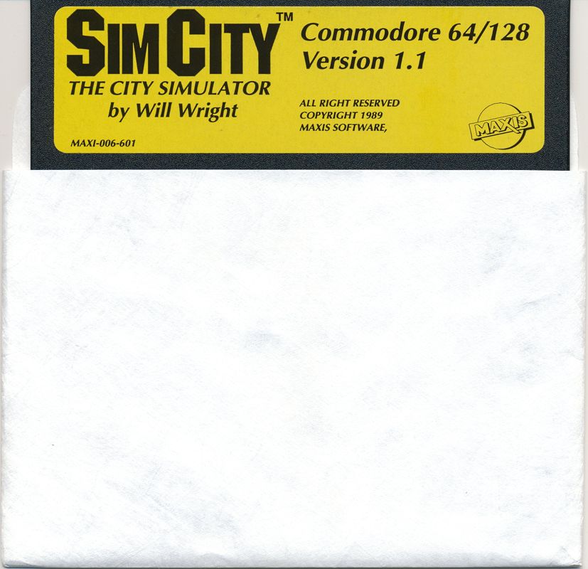 Media for SimCity (Commodore 64) (Version 1.1)