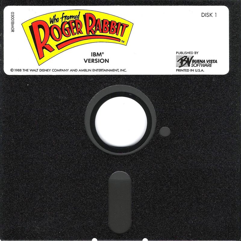 Media for Who Framed Roger Rabbit (DOS): 5.25" Disk 1/2