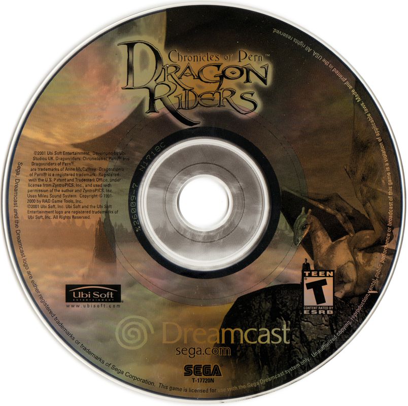 Media for Dragon Riders: Chronicles of Pern (Dreamcast)