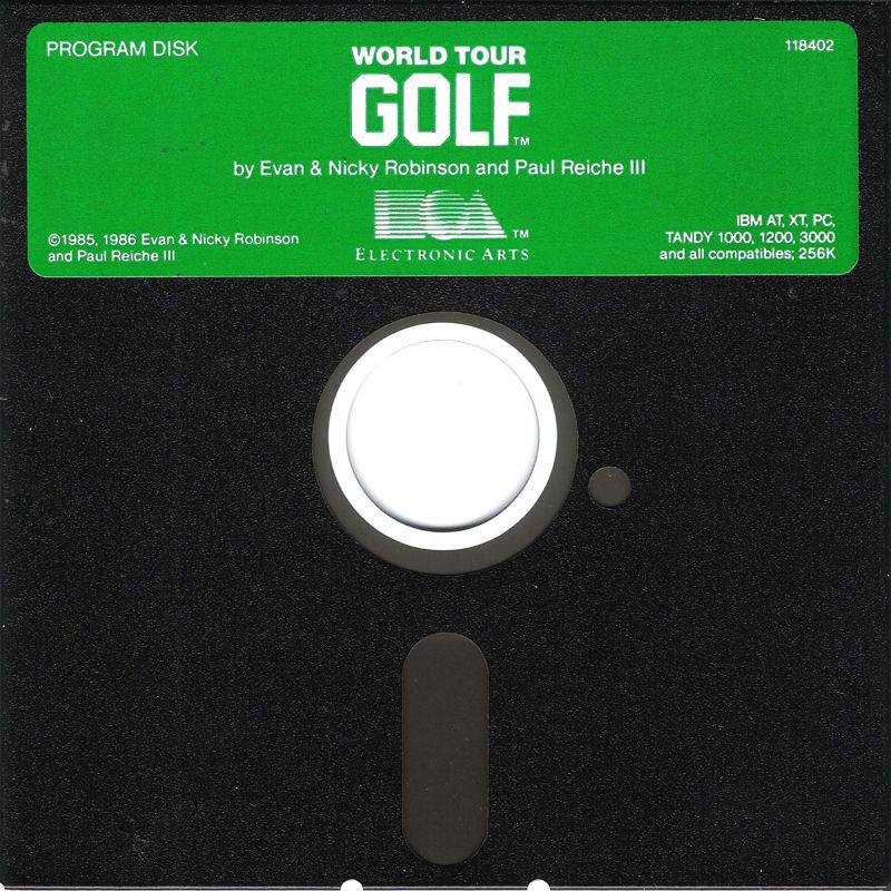 Media for World Tour Golf (DOS) (5.25" Disk release)