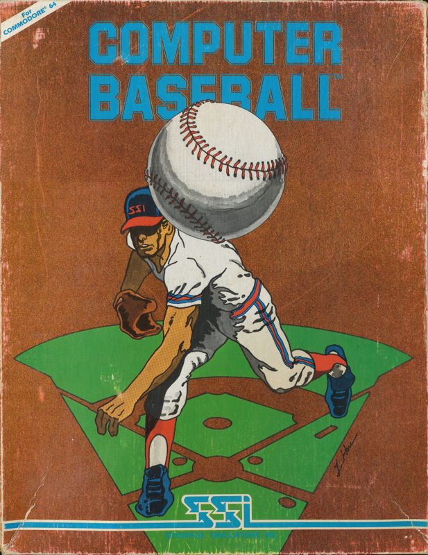 Front Cover for Computer Baseball (Commodore 64) (Large Box Version)