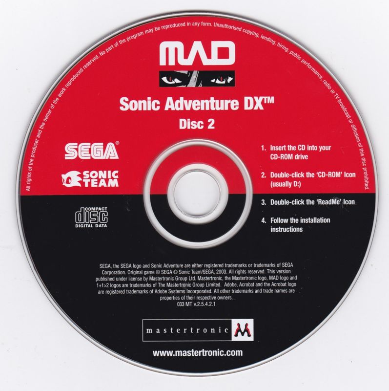 Sonic Adventure Dx Directors Cut Cover Or Packaging Material Mobygames