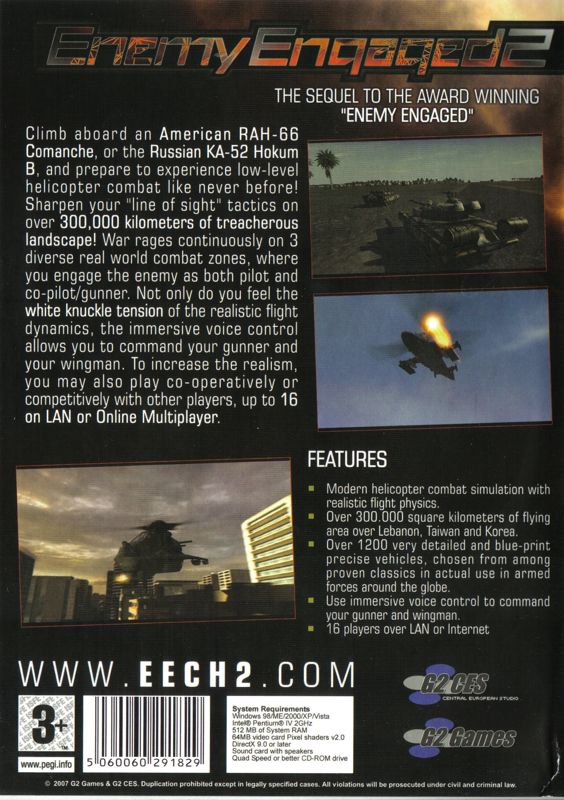 Back Cover for Enemy Engaged 2 (Windows)