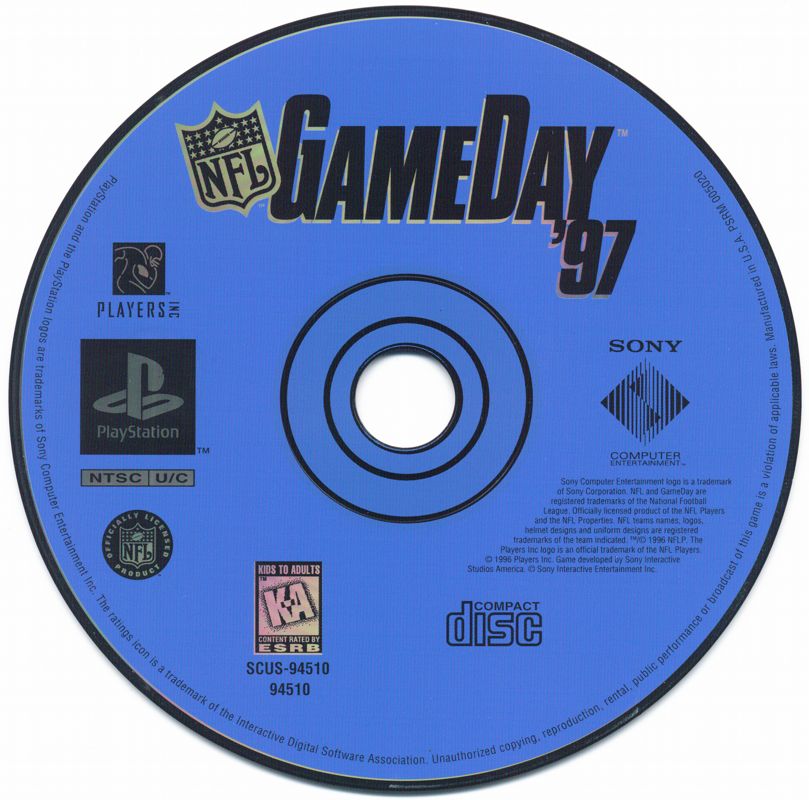 NFL GameDay '97 cover or packaging material - MobyGames