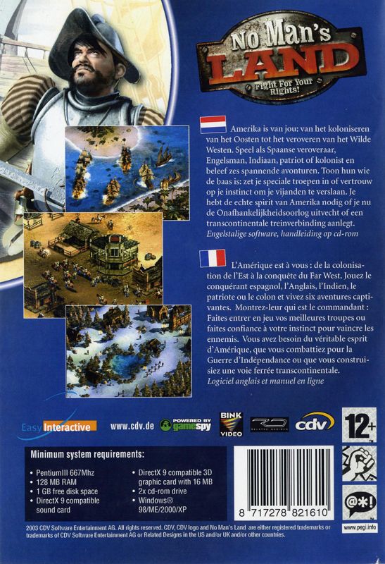 Back Cover for No Man's Land (Windows) (The Games Collection release)