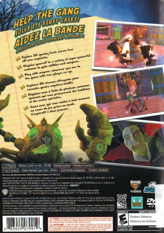 Back Cover for Scooby-Doo!: First Frights (PlayStation 2)