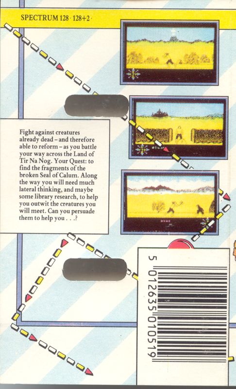 Back Cover for Tir Na Nog (ZX Spectrum) (Rebound budget release)