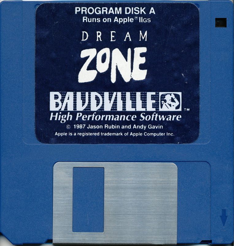Media for Dream Zone (Apple IIgs): Disk A