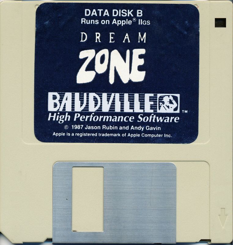 Media for Dream Zone (Apple IIgs): Disk B