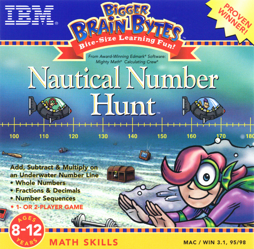 Front Cover for Nautical Number Hunt (Macintosh and Windows 3.x)