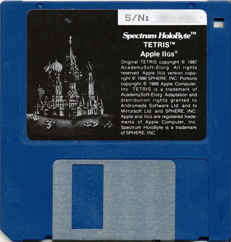 Media for Tetris (Apple II and Apple IIgs): Apple IIgs disk