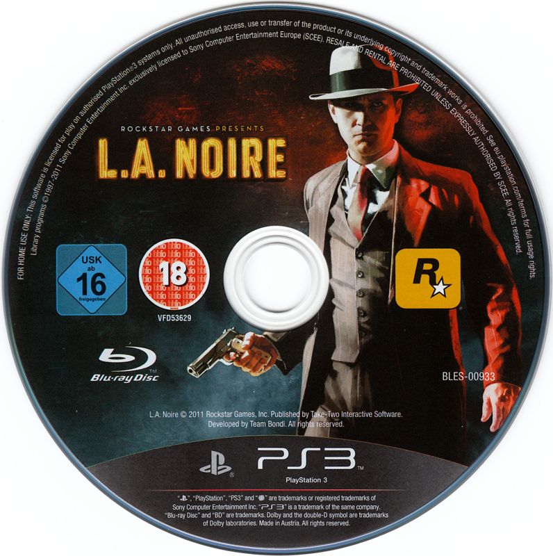 Media for L.A. Noire (PlayStation 3)