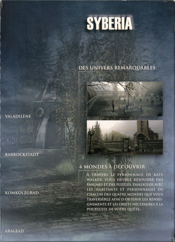 Inside Cover for Syberia (Windows): Right Flap