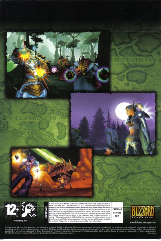 Other for World of WarCraft: Battle Chest (Macintosh and Windows): World of WarCraft: The Burning Crusade - Slipcase - Back