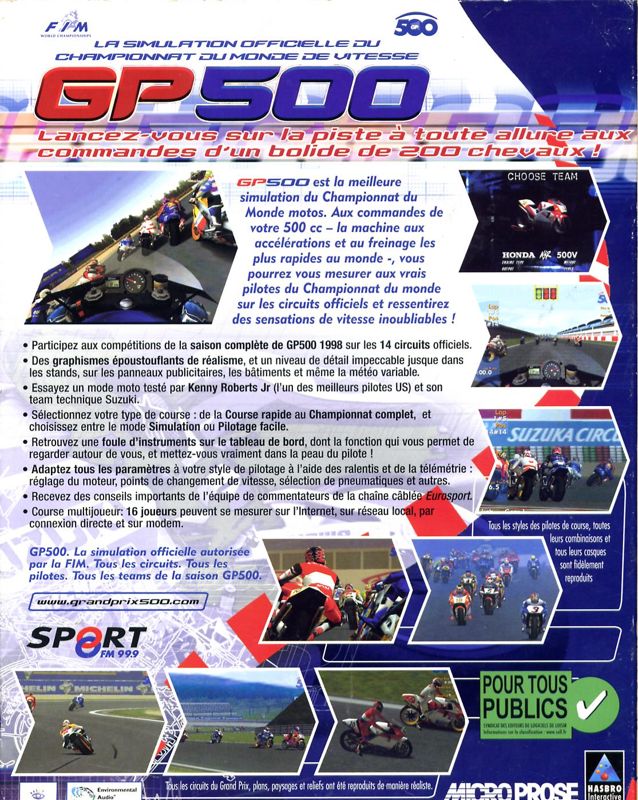 Back Cover for GP 500 (Windows)