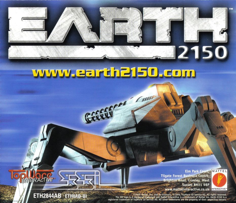 Earth 2150 cover or packaging material - MobyGames