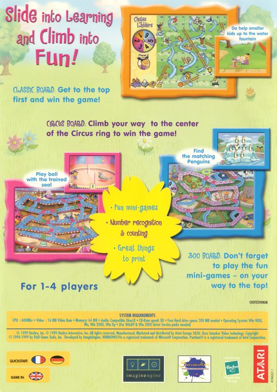 Back Cover for Chutes and Ladders (Windows)