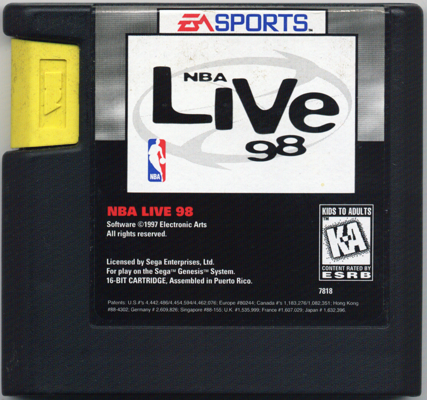 Media for NBA Live 98 (Genesis)