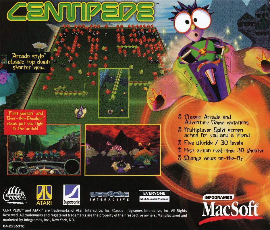 Other for Centipede (Macintosh): Jewel case back