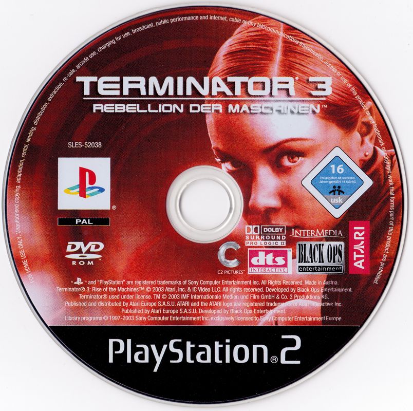 Media for Terminator 3: Rise of the Machines (PlayStation 2)