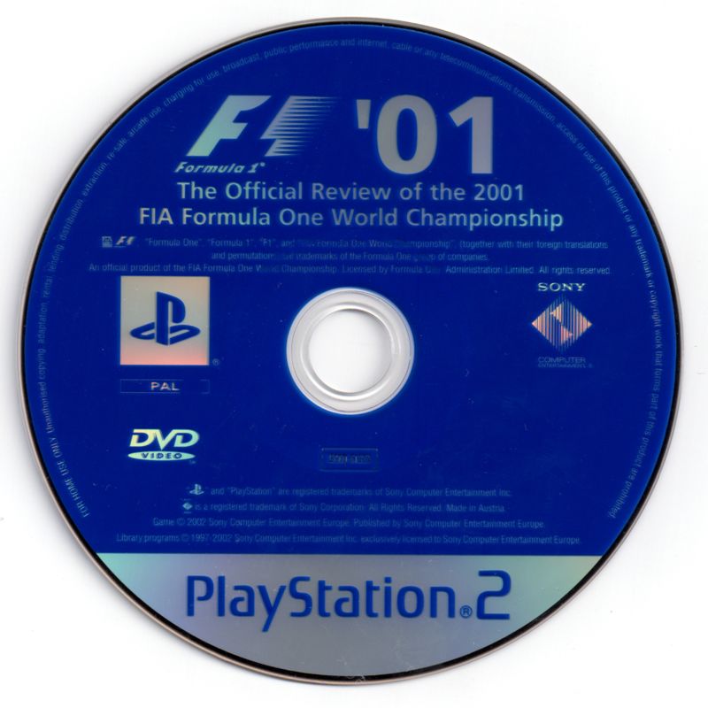 Media for Formula One 2002 (PlayStation 2): DVD