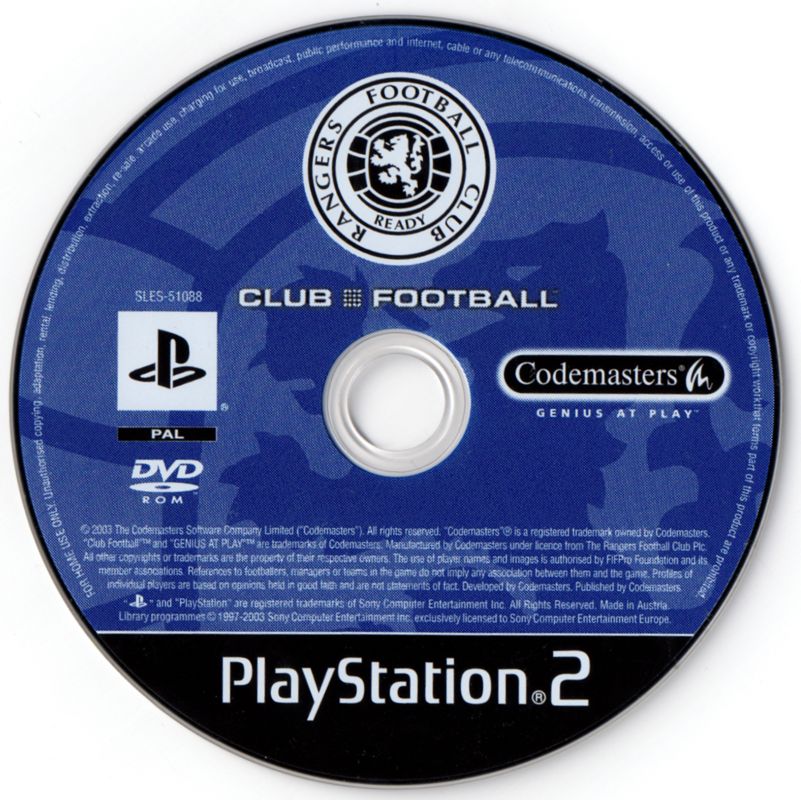 Media for Club Football: 2003/04 Season (PlayStation 2) (Rangers Club Football)