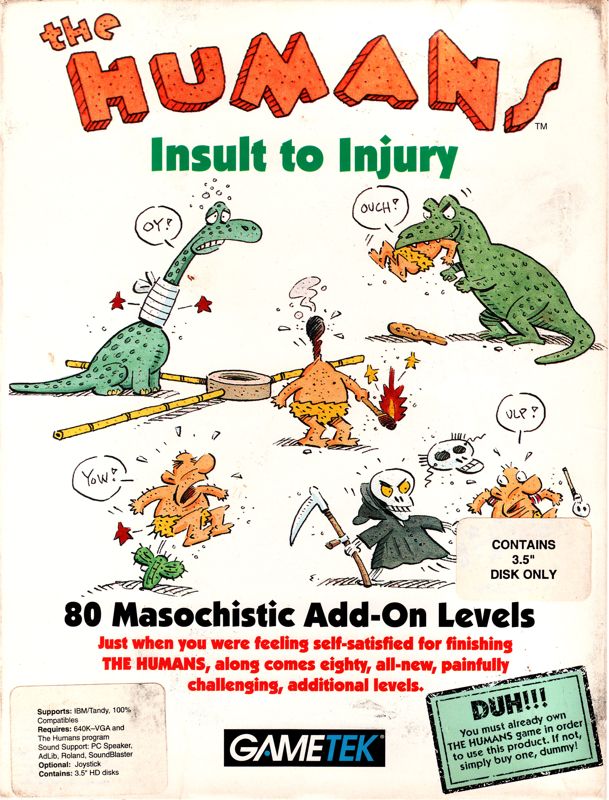 Front Cover for The Humans: Insult to Injury (DOS)