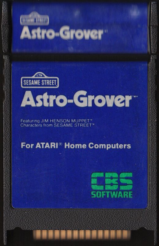 Media for Astro-Grover (Atari 8-bit) (Original packaging unknown at this time.): Front + Top