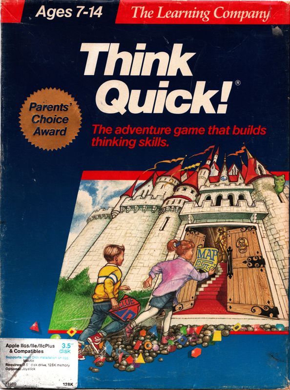 Front Cover for Think Quick! (Apple II) (3.5" Disk version)