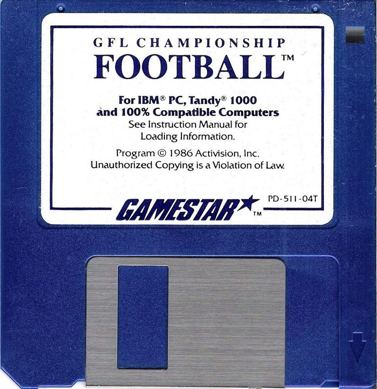 Media for GFL Championship Football (DOS) (Dual Media Release (Tandy support))