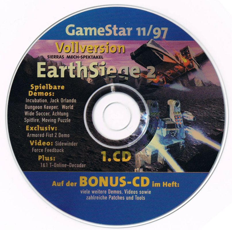 Media for EarthSiege 2 (Windows) (GameStar 11/97 covermount)