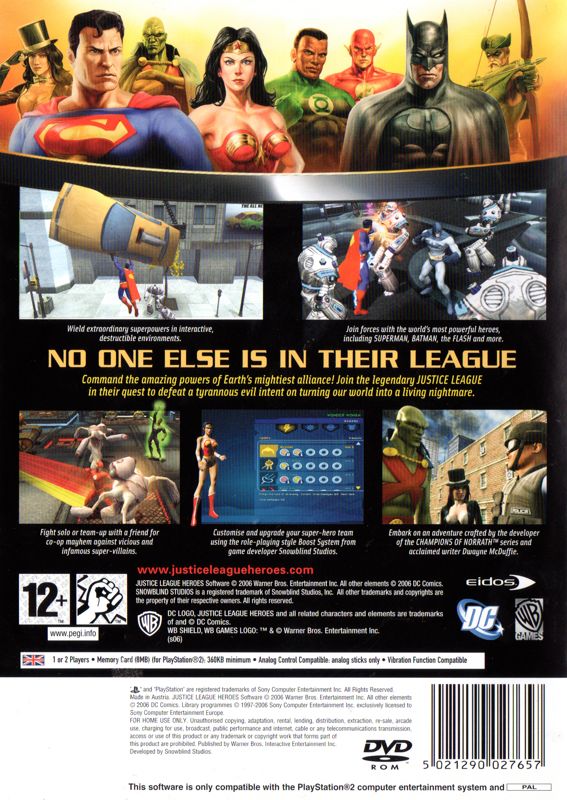 Justice League Heroes cover or packaging material - MobyGames