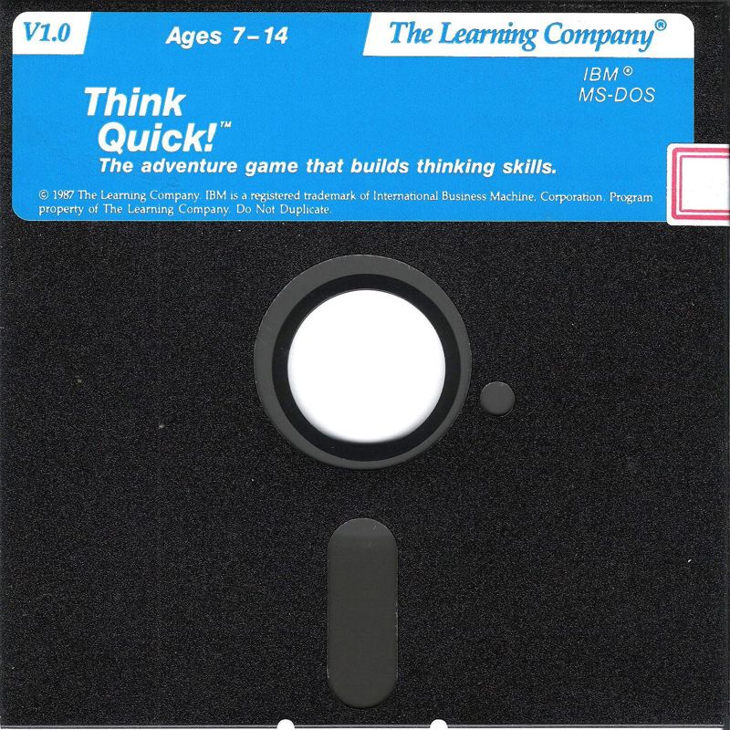 Media for Think Quick! (DOS) (5.25" disk release (Version 1.0)): Program Disk