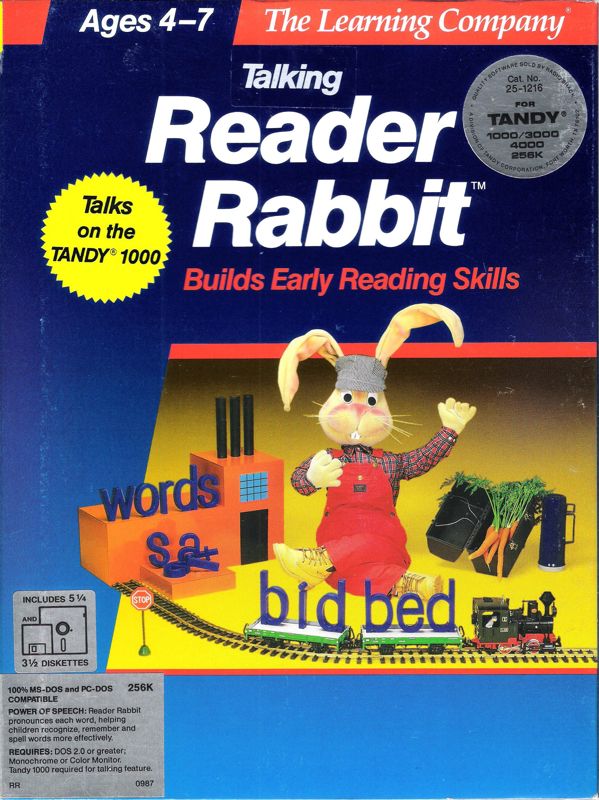Front Cover for Reader Rabbit (DOS) (Dual Media release Version 3.0 IBM/Tandy)