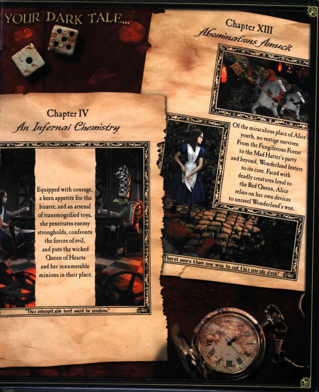 Inside Cover for American McGee's Alice (Windows): Right Flap