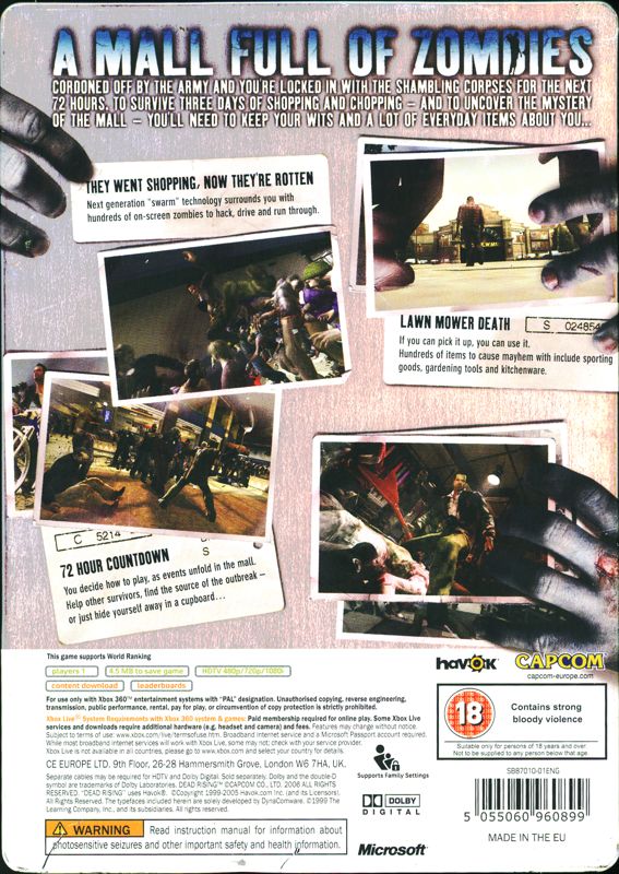 Dead Rising cover or packaging material MobyGames