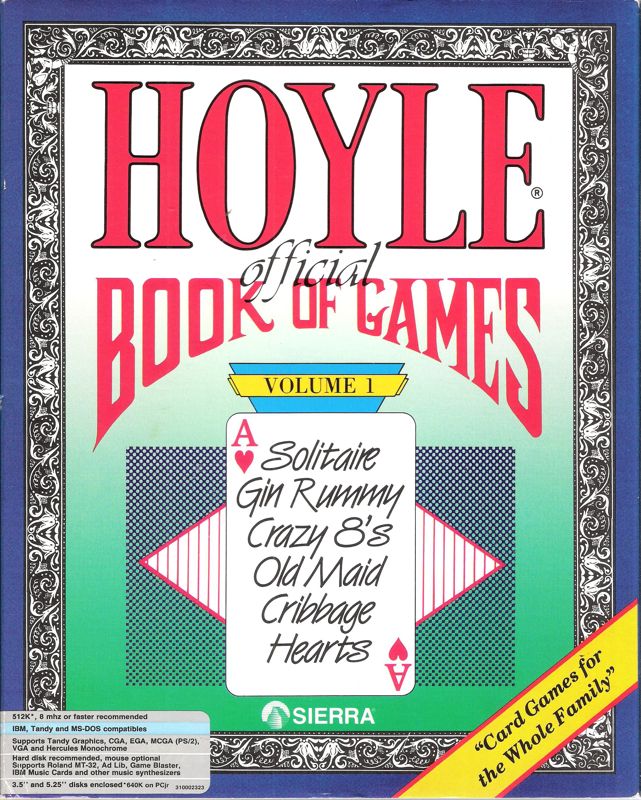 Front Cover for Hoyle: Official Book of Games - Volume 1 (DOS) (Dual Media release (Version 1.000.104))
